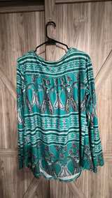 Sarin Mathews Womens Long Sleeve Henley V Neck Tunic Top XL stretchy flowy - Image 4