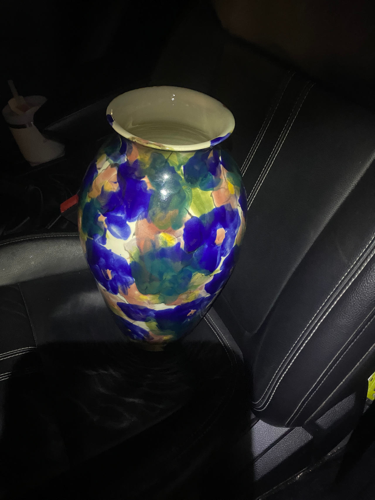 Handmade and signed by Nick marsh 1990 island pottery vase large