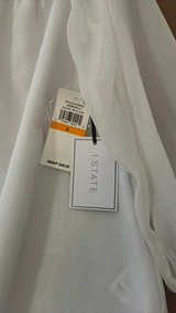 1.State Off-The-Shoulder White Blouse - Image 2