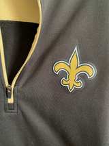 Small NFL Team Apparel New Orleans Saints Quarter-Zip Pullover - Image 3