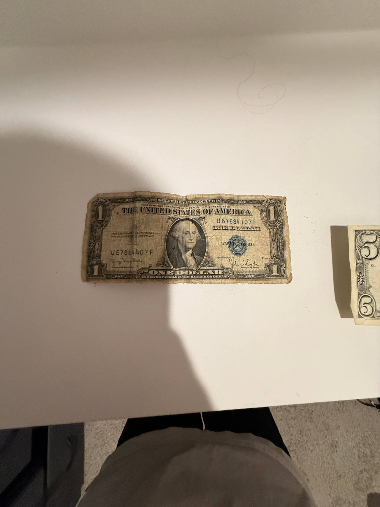 U.S. Silver Certificate One Dollar Bill from 1935