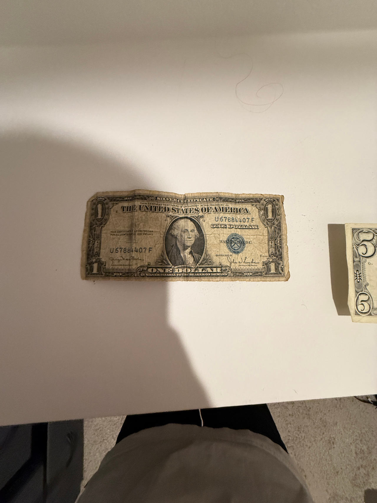 U.S. Silver Certificate One Dollar Bill from 1935