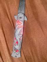 Damascus Steel Pocket Knife - Image 3