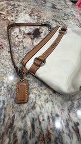 Coach Green and Red Leather Clutch with Wrist Strap - Image 3