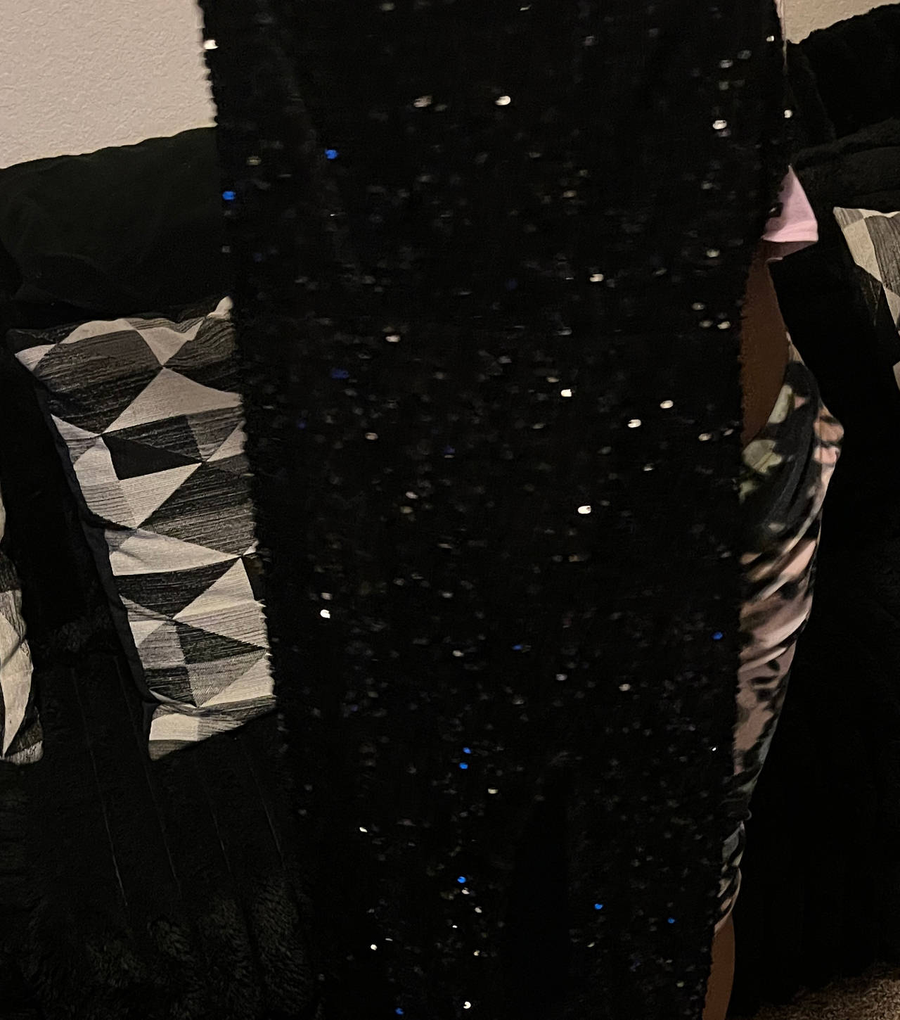 Zara Black Sequin Mini Dress