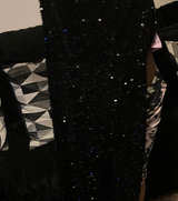 Zara Black Sequin Mini Dress - Image 1