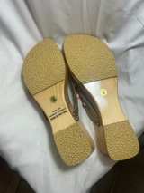 Woodies Hand Painted Rose Wooden Sandals - Image 4