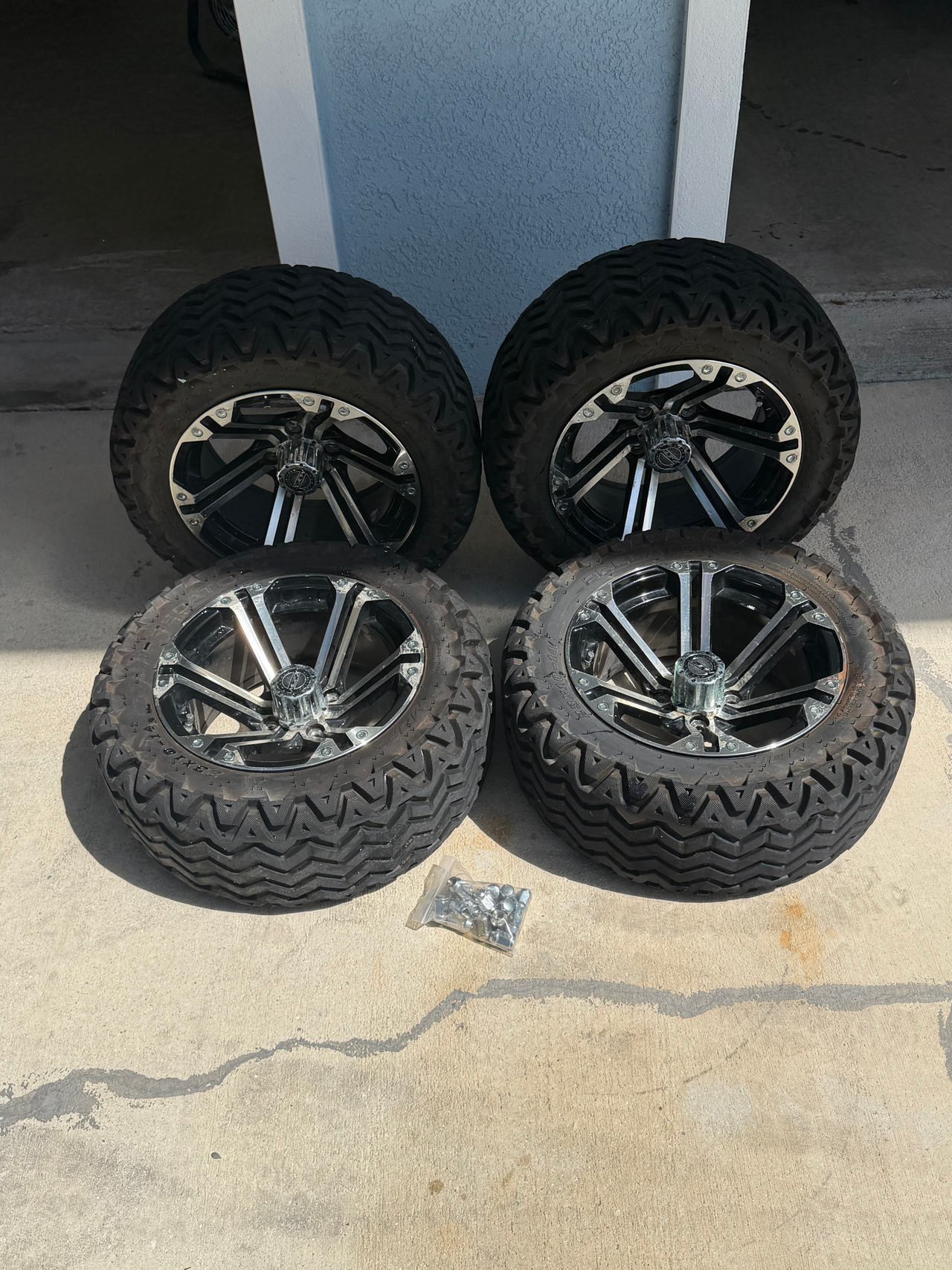 Madjax Flow 14" Golf Cart Wheels with 23x10-14 All-Terrain Tires