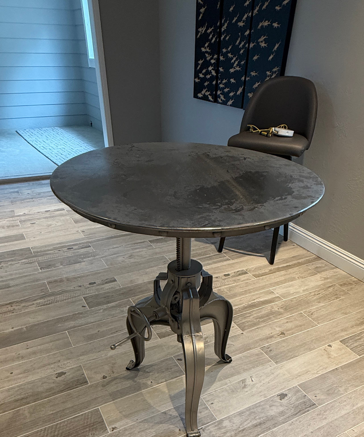 Restoration Hardware Industrial Crank Side Table