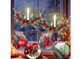 Christmas Wreaths,2Pack 16 Inch Christmas Door Wreaths with LED Taper Candles - Image 4