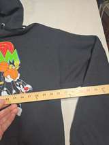 Space Jam Looney Tunes Graphic Hoodie Black Large - Image 1