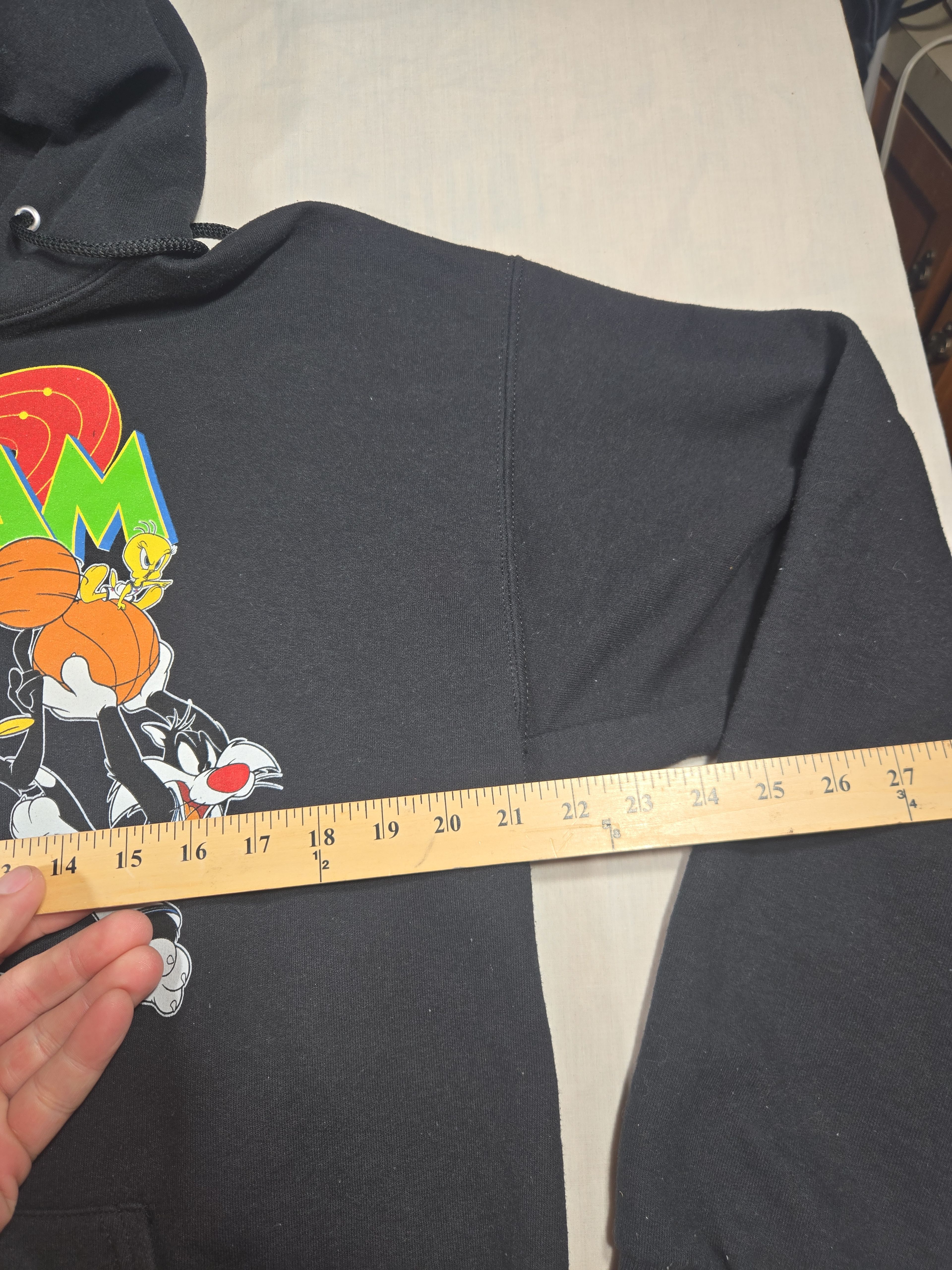 Space Jam Looney Tunes Graphic Hoodie Black Large