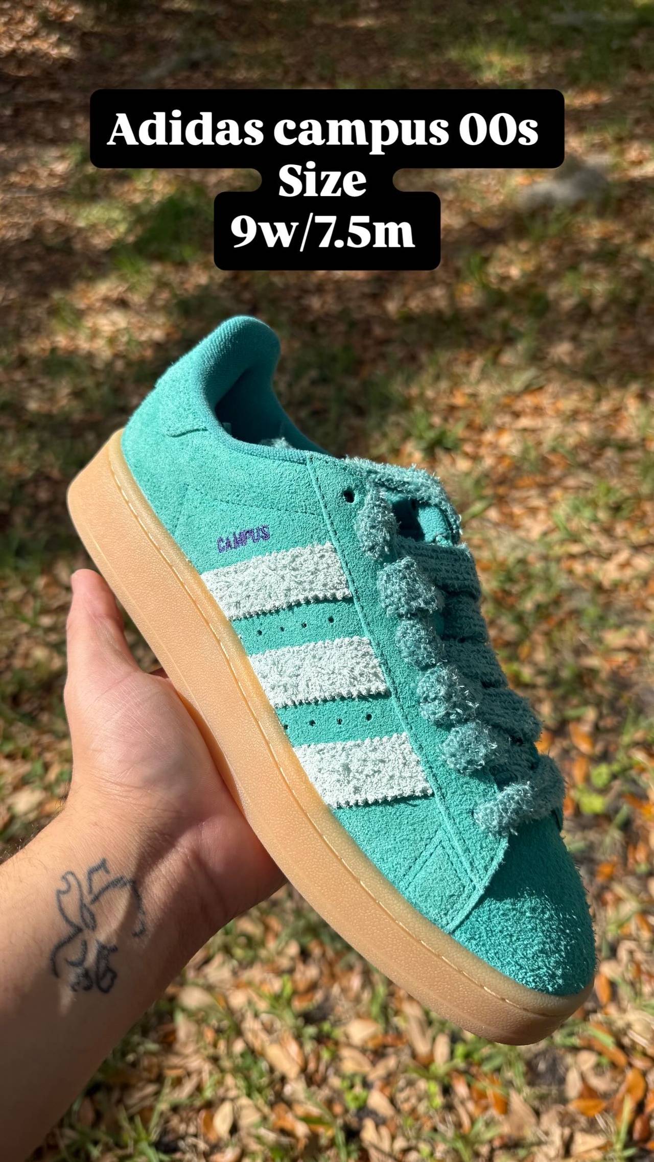 adidas Campus 00s Crystal White Gum Teal
