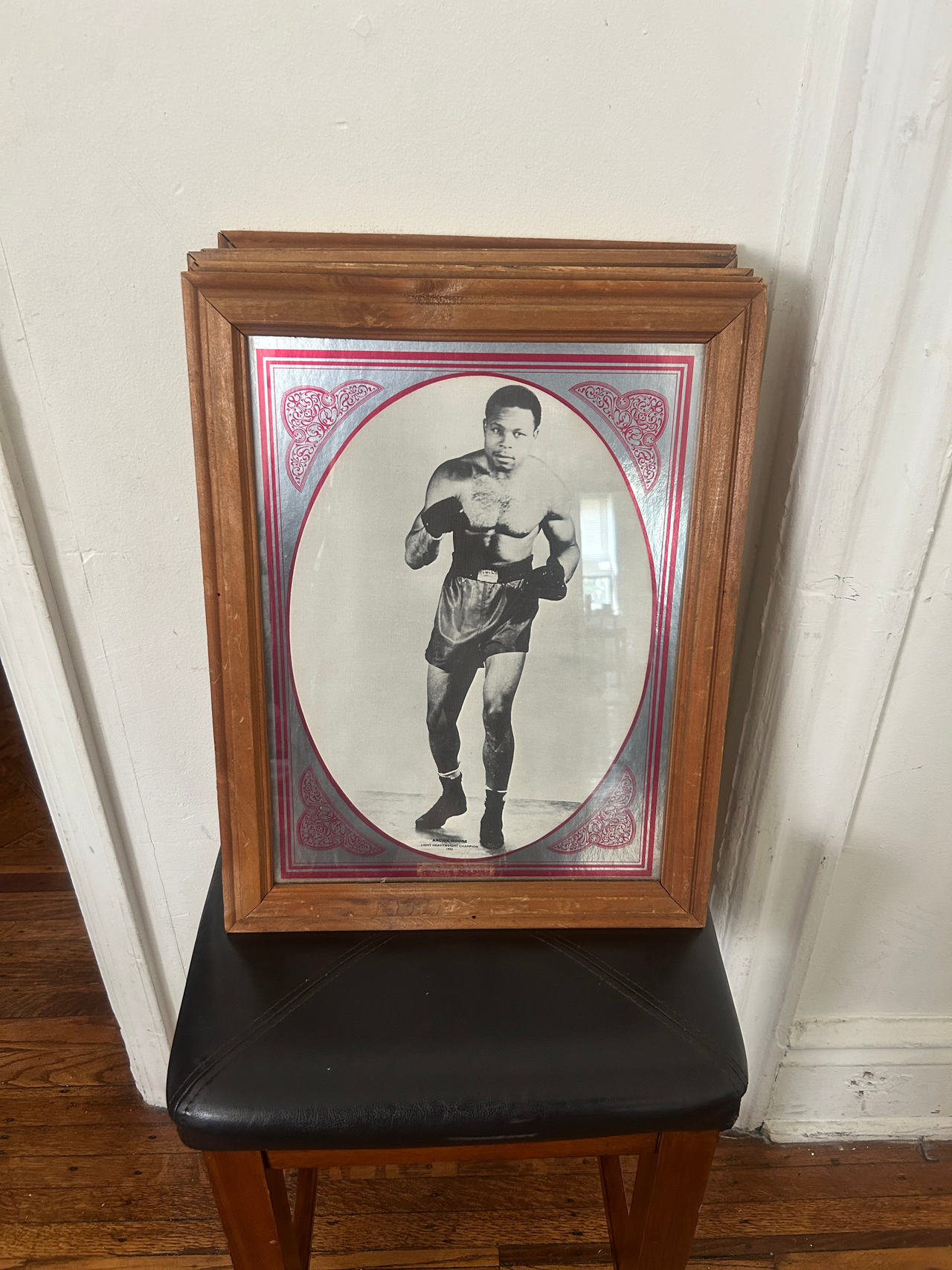 Framed Vintage Boxer Photograph Archie Moore