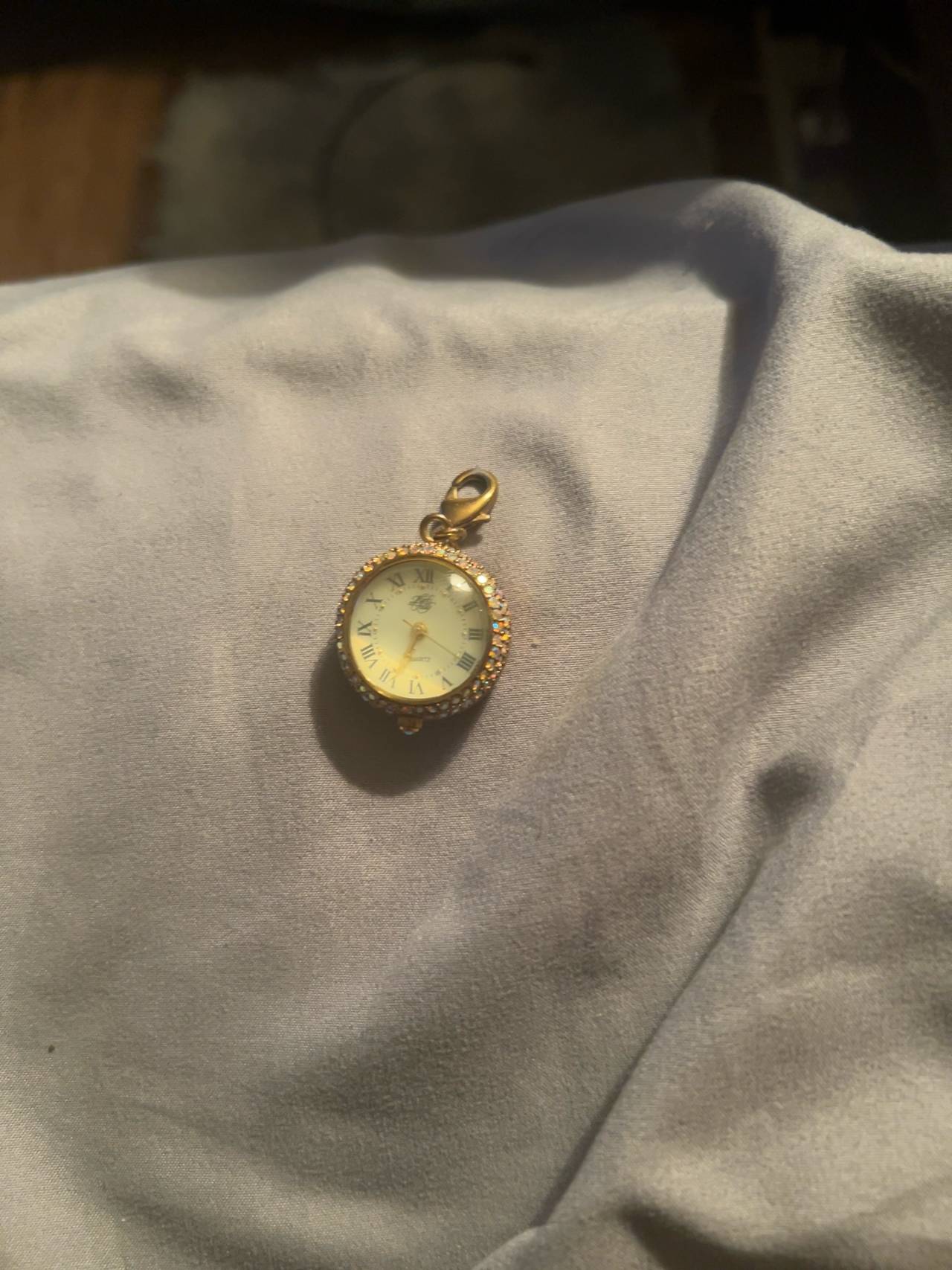 Antique Diamond and Pearl 18K Gold Fob Watch