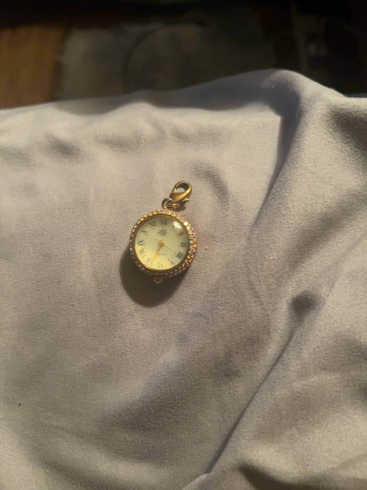 Antique Diamond and Pearl 18K Gold Fob Watch