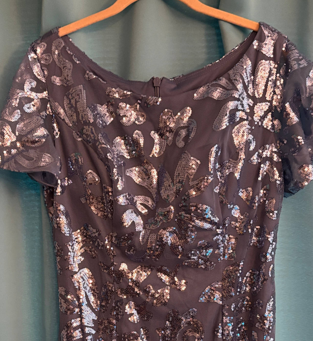 Alex Evenings Floral Sequin Mesh Dress