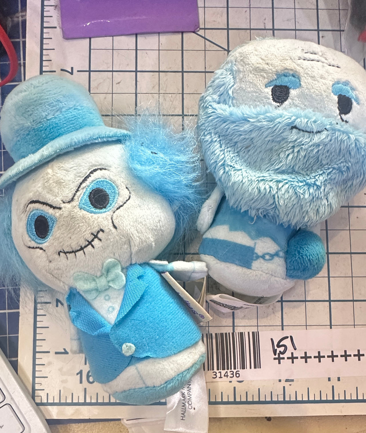 Hallmark Disney Haunted Mansion itty bittys Hatbox Ghost and Gus Plush Set