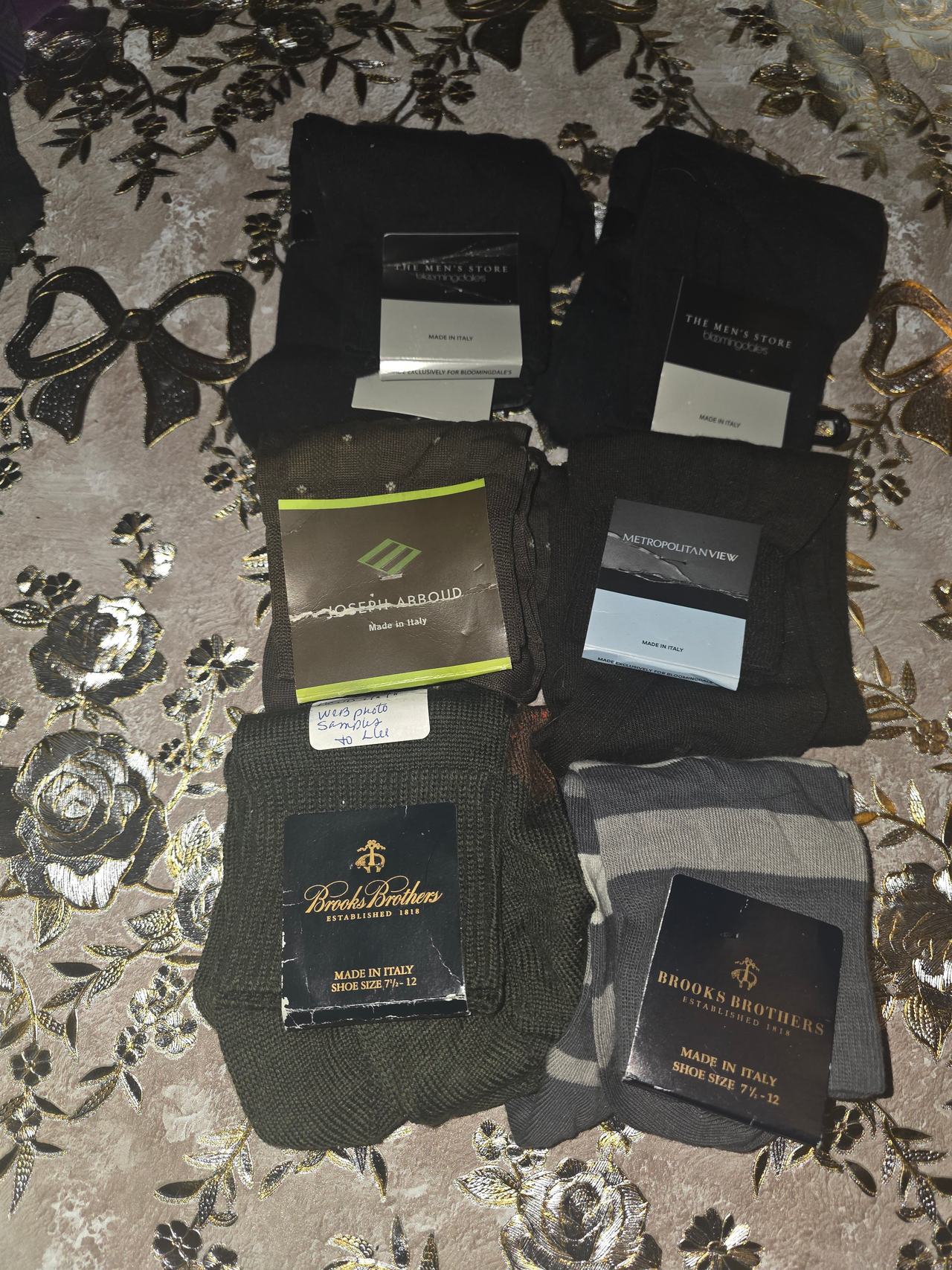 Brooks Brothers and Joseph Abboud Men's Dress Socks Bundle
