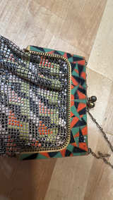Whiting & Davis Art Deco Enameled Mesh Purse - Image 2