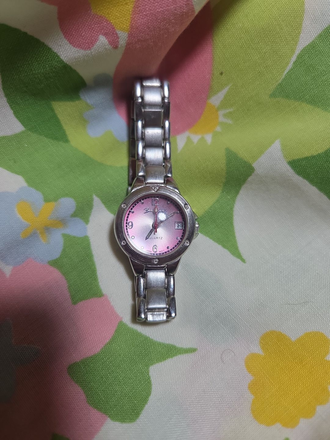 Bill Blass Pink Dial Date Watch