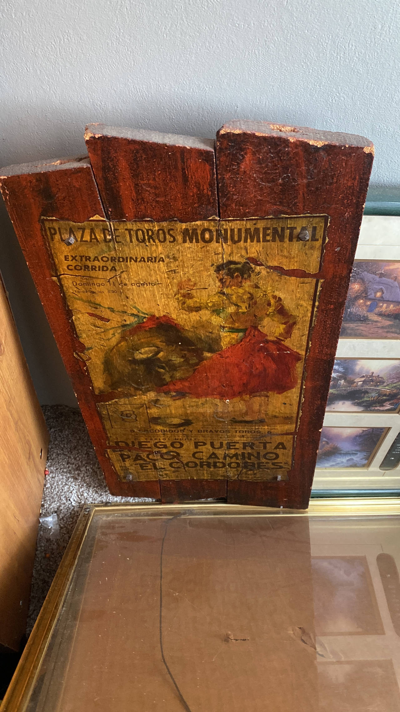 Vintage Plaza de Toros Monumental Bullfighting Plaque