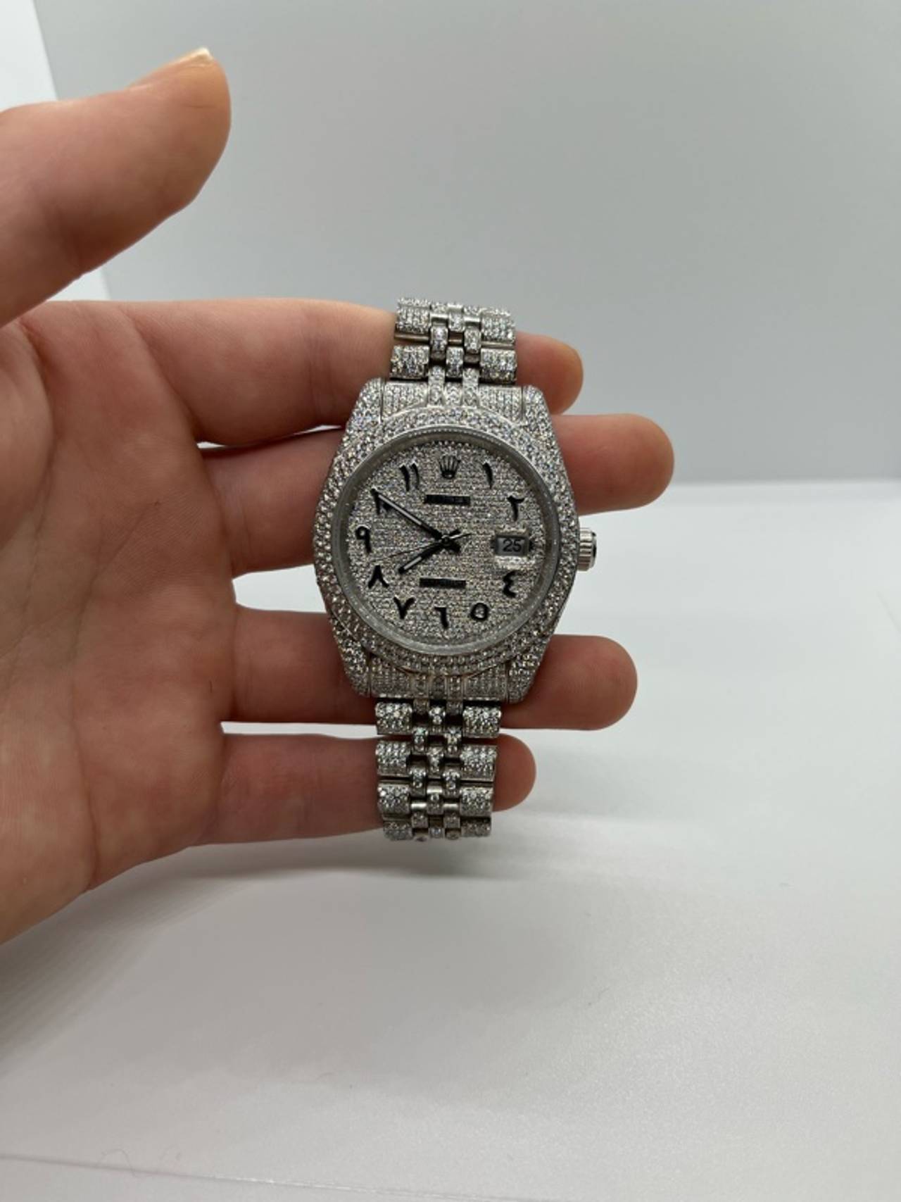 Rolex Datejust 41mm Arabic Dial Iced Out
