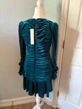 ML Monique Lhuillier Vintage Ruched Velvet Mini Dress - Image 4
