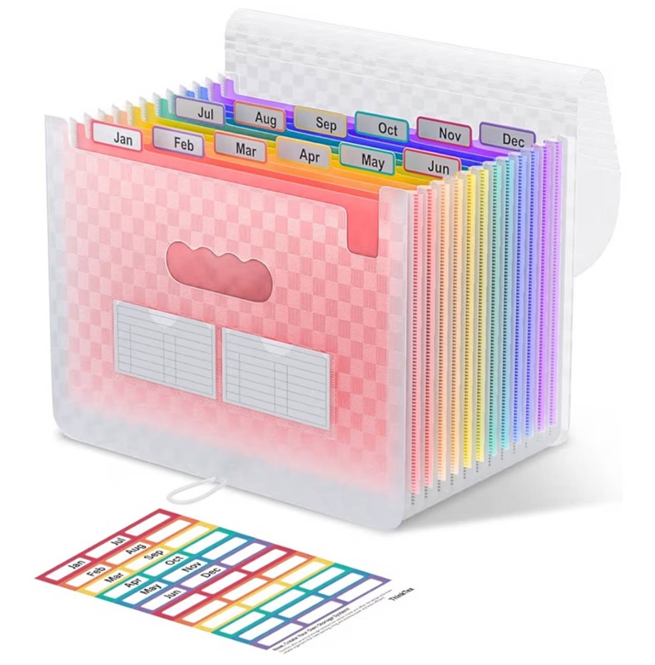 THINKTEX Accordion File Organizer, 12 - Pocket Expanding File Folders for Paper 