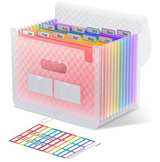 THINKTEX Accordion File Organizer, 12 - Pocket Expanding File Folders for Paper  - Image 1