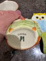 Pier One Owl Shaped Ceramic Measuring Cups and Spoon Holder  - Image 3