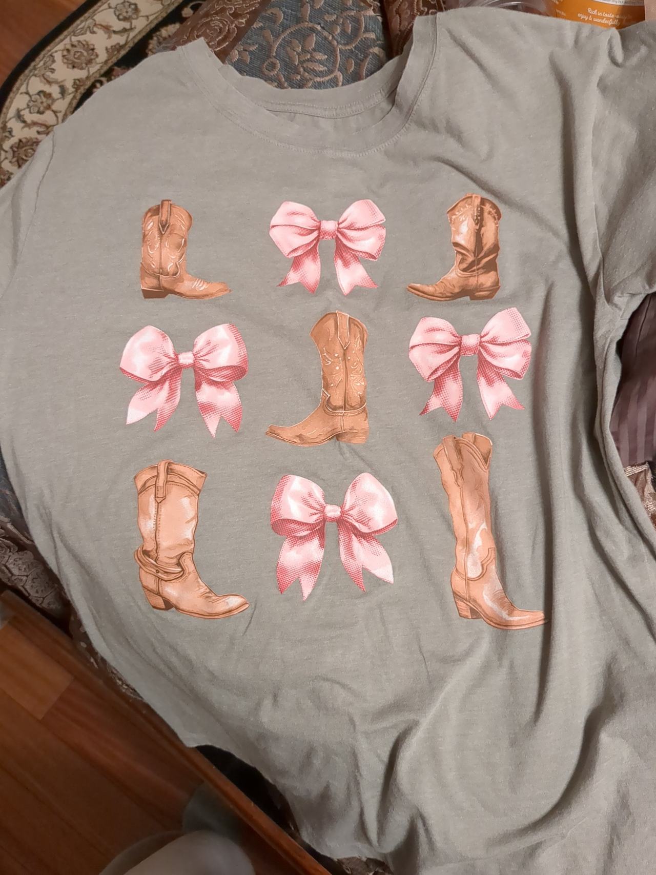Cowboy Boots and Bows Graphic T-Shirt