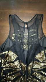 Bebe Gold Sequin Art Deco Party Dress Small - Image 5
