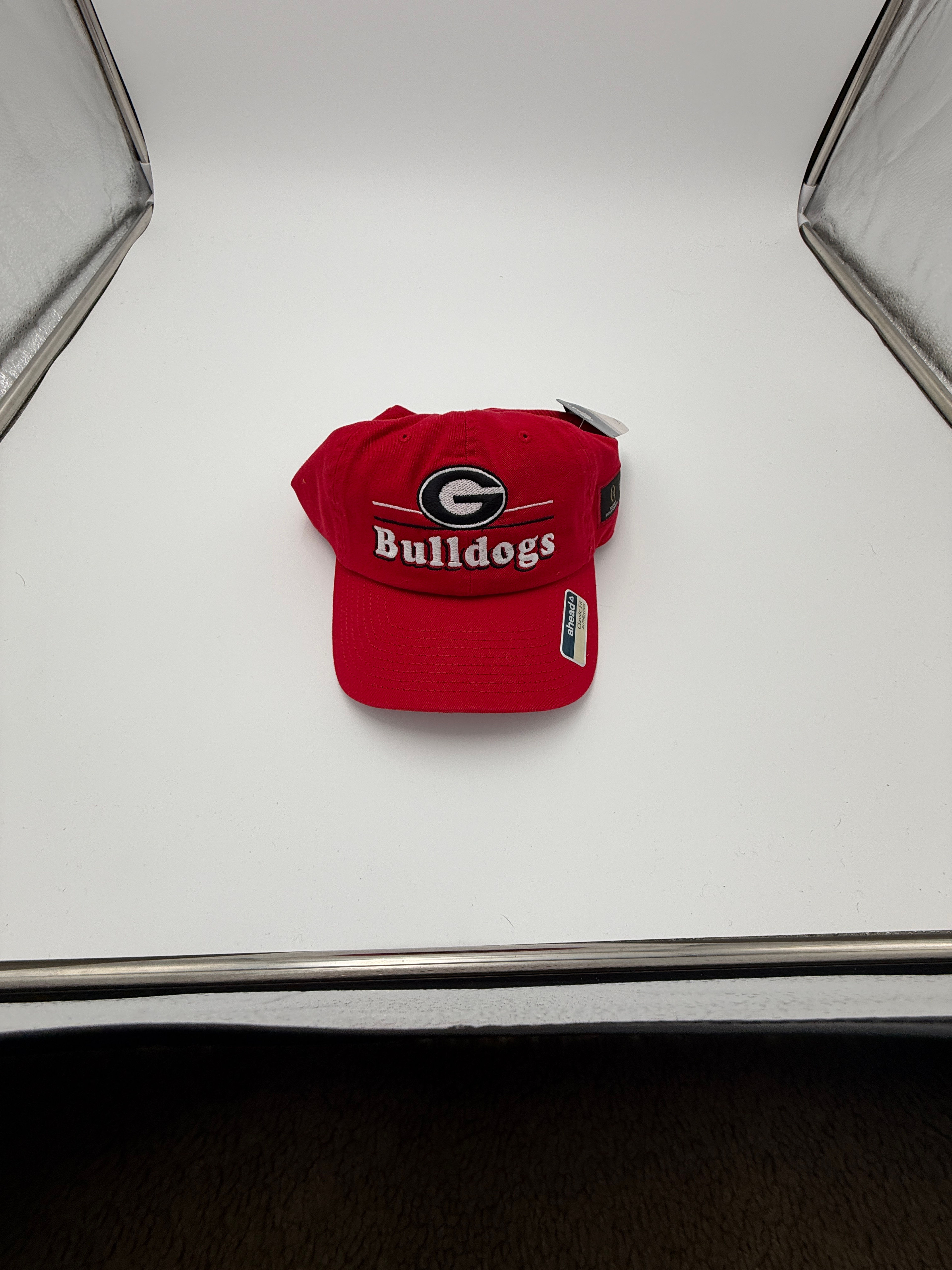 Ahead Georgia Bulldogs Red Adjustable Hat