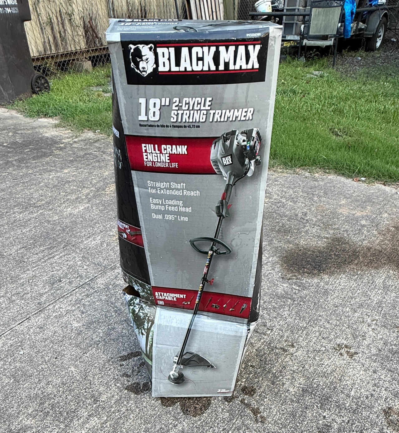 Black Max 18" 2-Cycle Straight Shaft String Trimmer