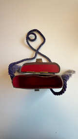 Vintage Etched Brass Purse with Tassel Rope Strap - Image 3
