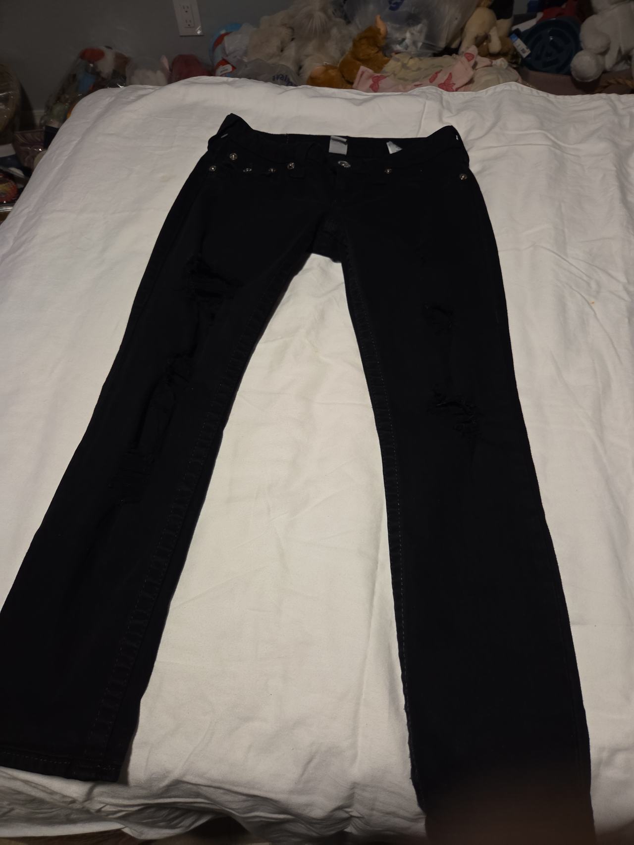 True Religion Black Flap Pocket Jeans