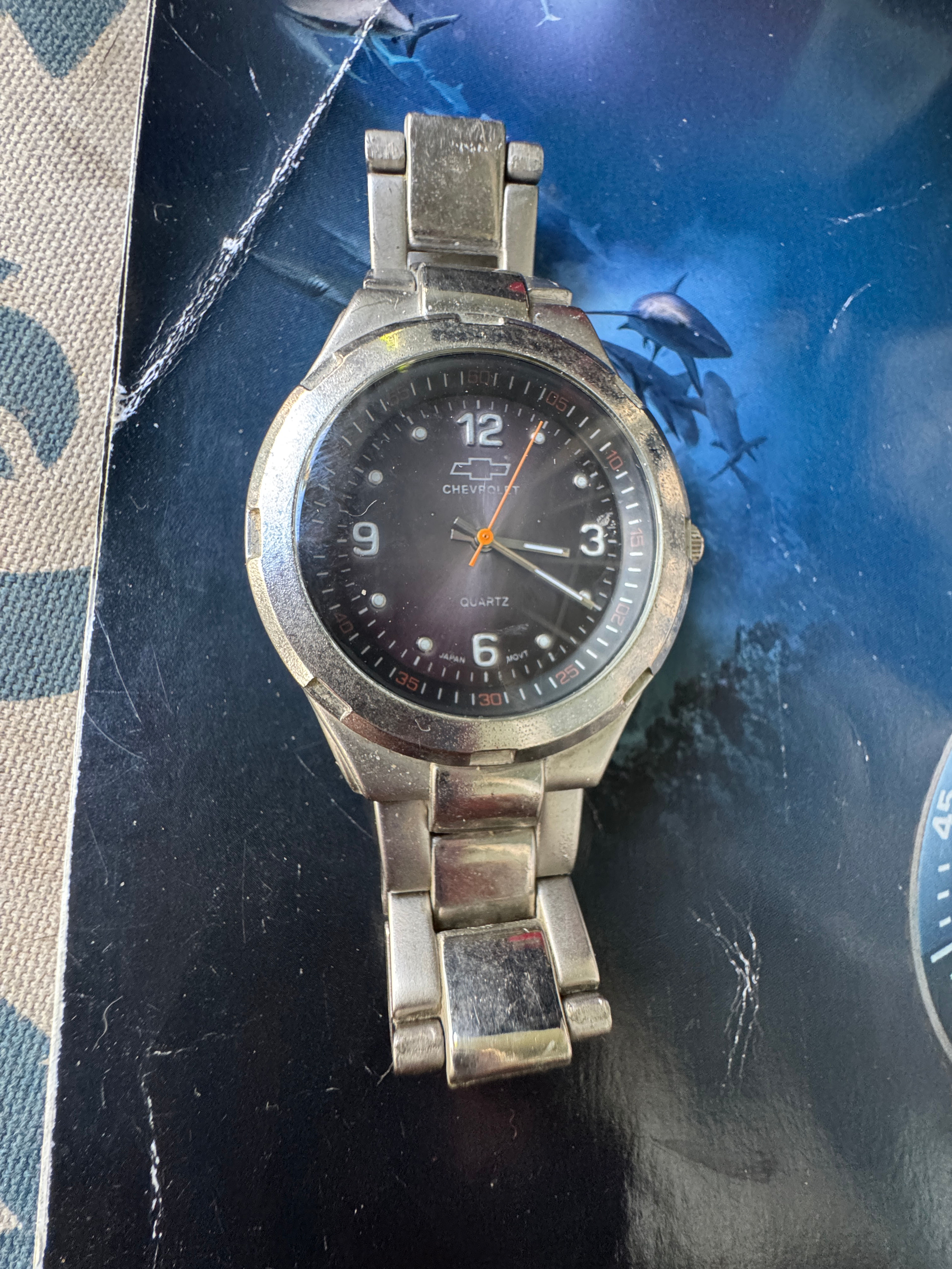 Chevrolet Logo Quartz Watch Silver Tone