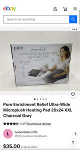 Pure Enrichment PureRelief Ultra-Wide Microplush Heating Pad - Image 8