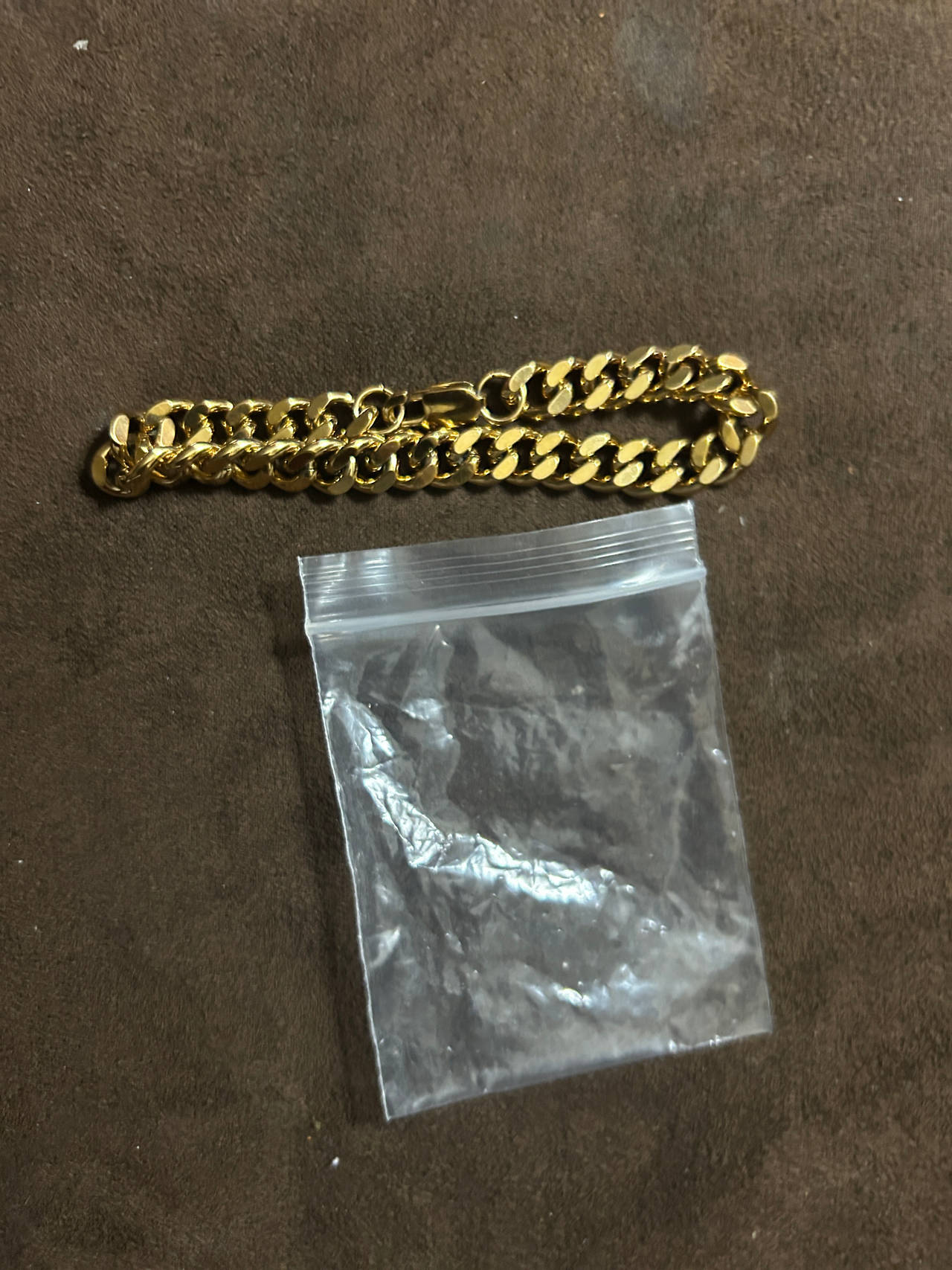 Gold Tone Cuban Link Bracelet