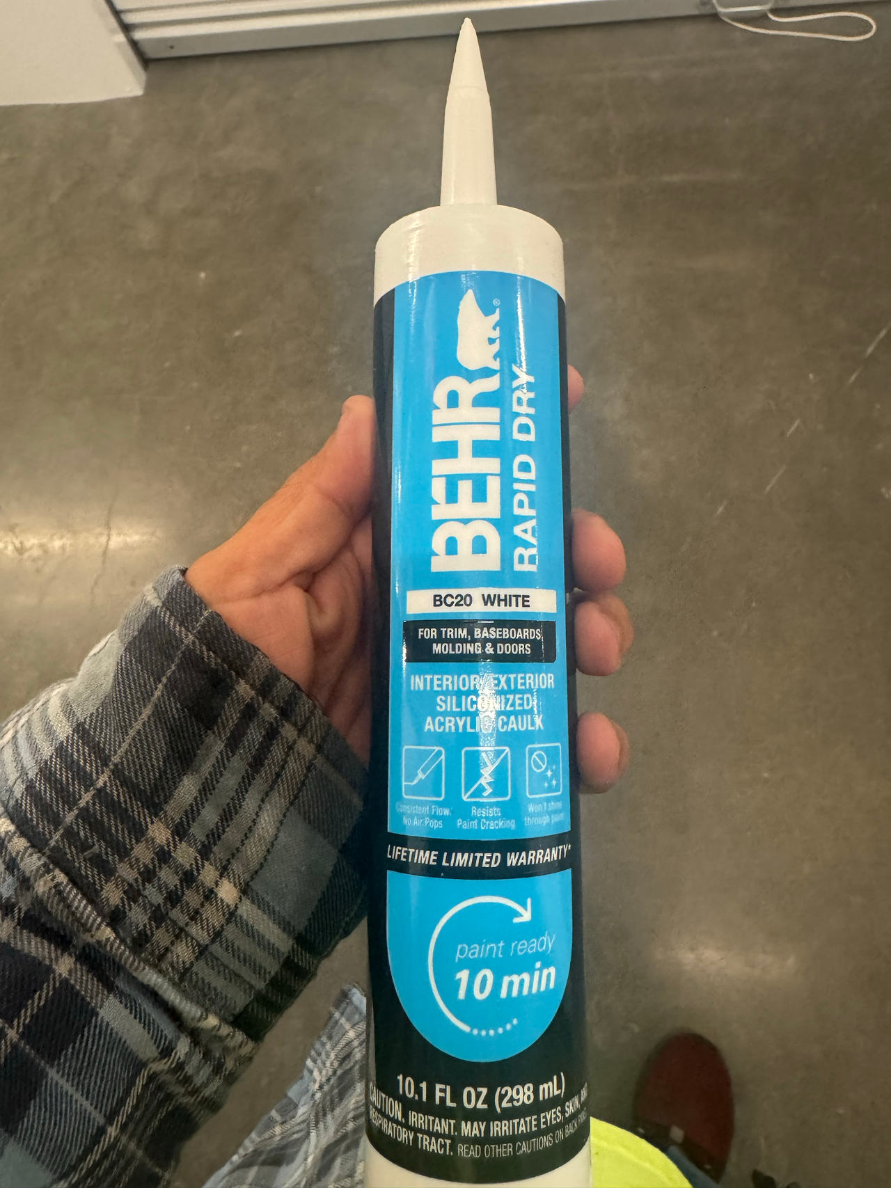 New Behr Rapid Dry BC20 White Siliconized Acrylic Caulk