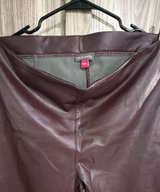 Vince Camuto Faux Leather Leggings Large Burgandy - Image 1