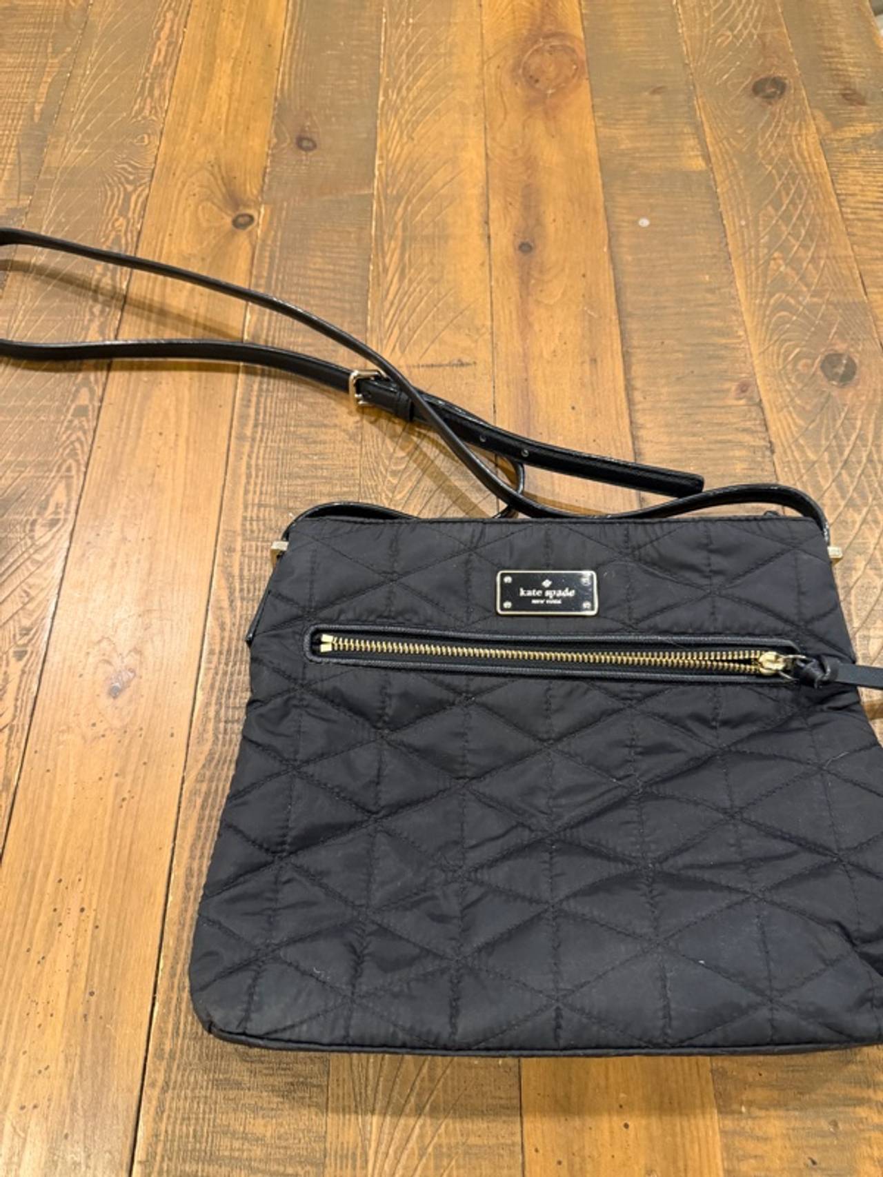 Kate Spade Black Quilted Crossbody Bag Purse