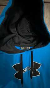 XL Bright Blue Mens Under Armour Big Logo Hoodie - Image 2