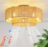 RUIYEY 20 inch Boho Ceiling Fan with Lights - Image 1