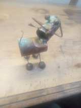 Handmade Copper Pipe Bull Sculpture - Image 3