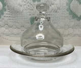 Vintage Glass Cheese Dome and Underplate - Image 1