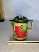 Vintage Hand-Painted Apple Coffee Percolator - Image 2