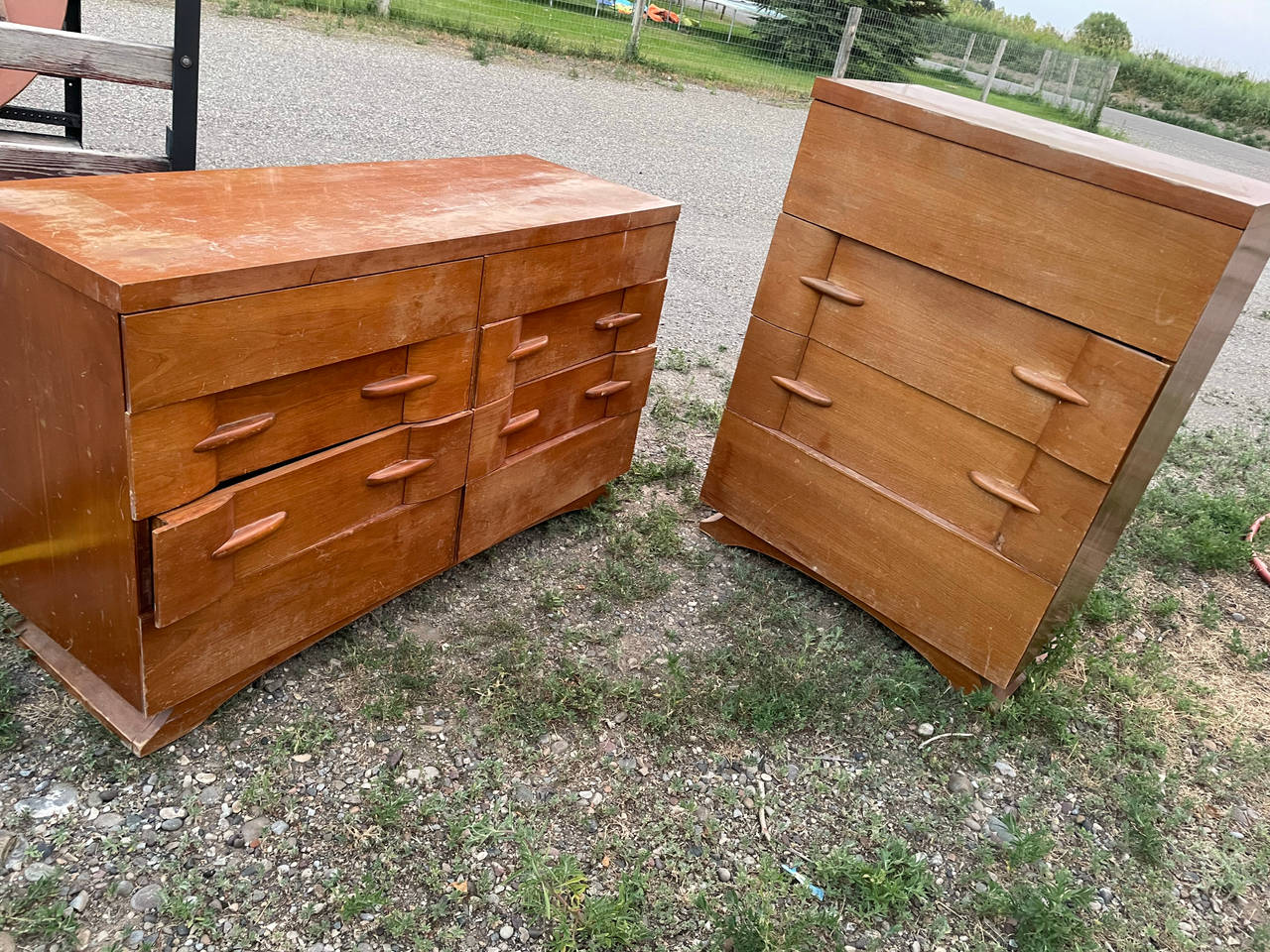 Mid-Century Modern Dresser and Chest Set