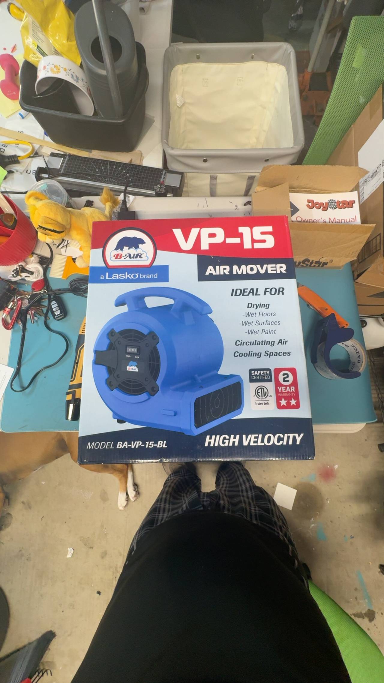 B-Air 1/8 HP Air Mover Carpet Dryer Fan Blue